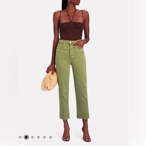 Re/Done | 70s Ultra High Rise Stove Pipe | Washed Sage